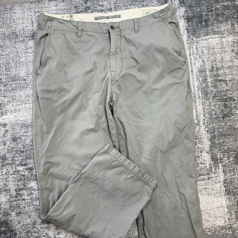 Polo Ralph Lauren Pants Mens 40x32 Gray Officer Trouser Adjustable Straight Pony